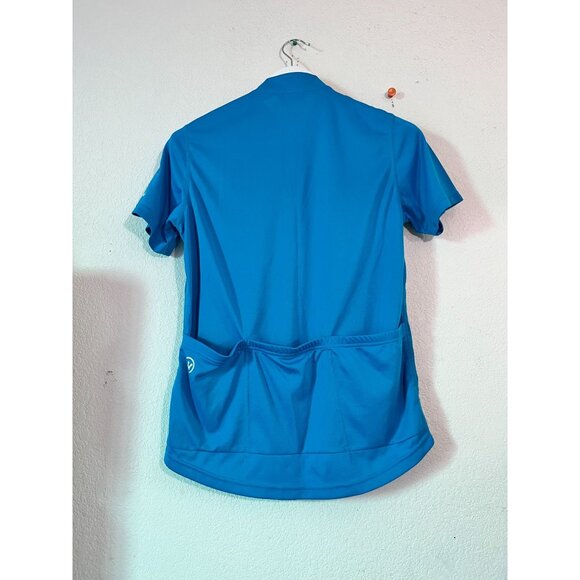 Canari Womens Blue 1/4 Zip Cycling Jersey Large Short Sleeve Back Pockets Biker - Picture 5 of 10